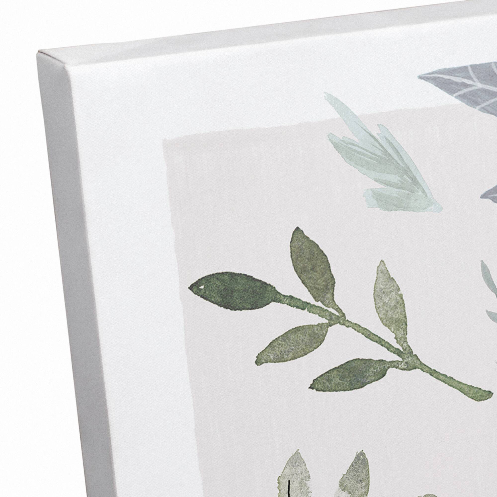 Blue and Green Botanicals 11" x 14" Canvas Wall Art